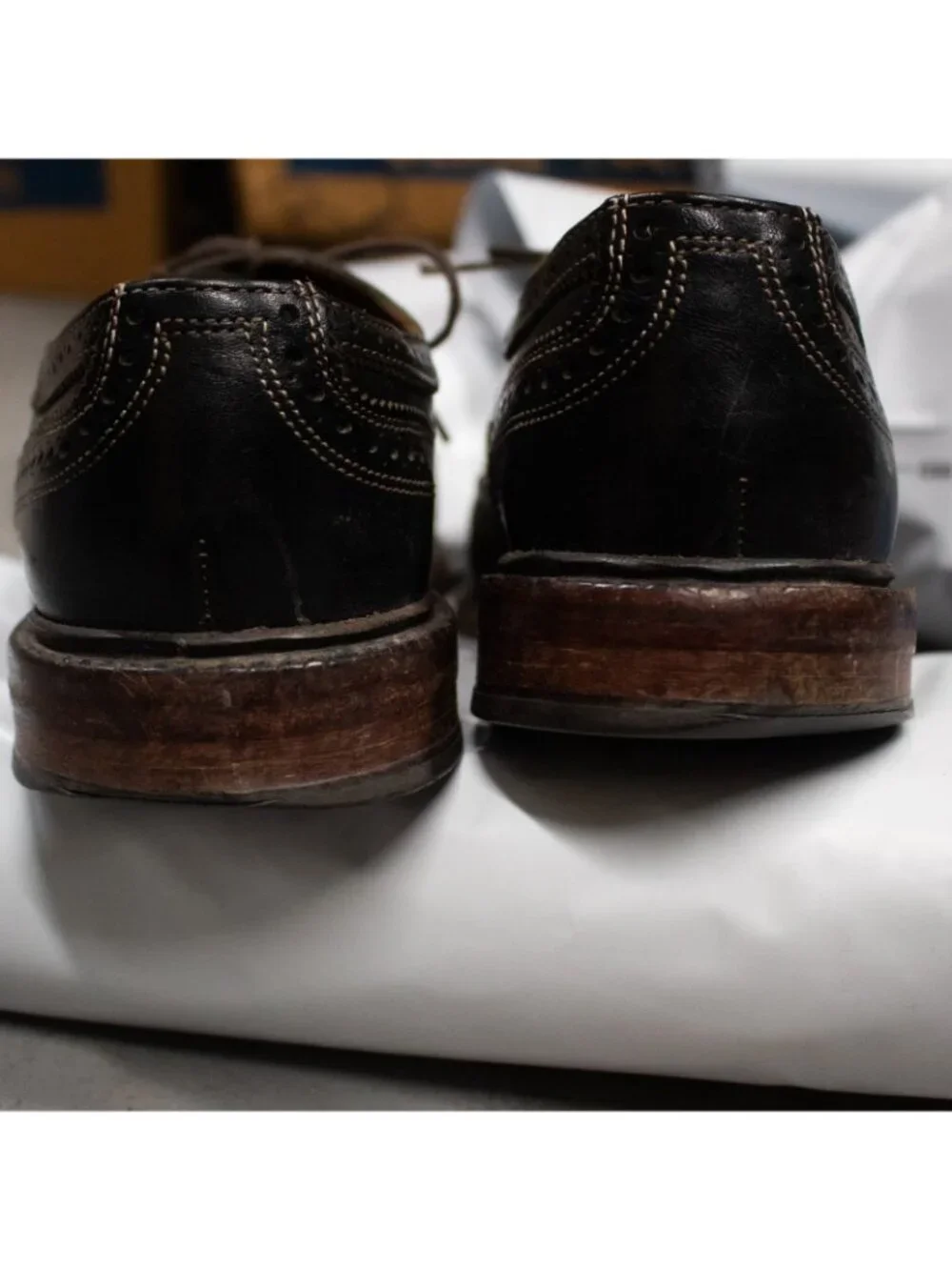 Allen Edmonds Men's McTavish Oxford Wingtip Leather Dress Shoes 9,5 D Brown